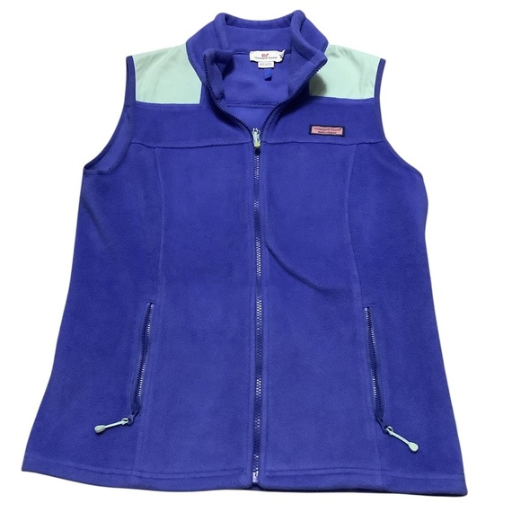 Vineyard Vines Jackets & Blazers - Vineyard vines Blue and Mint Sleeveless Fleece Vest